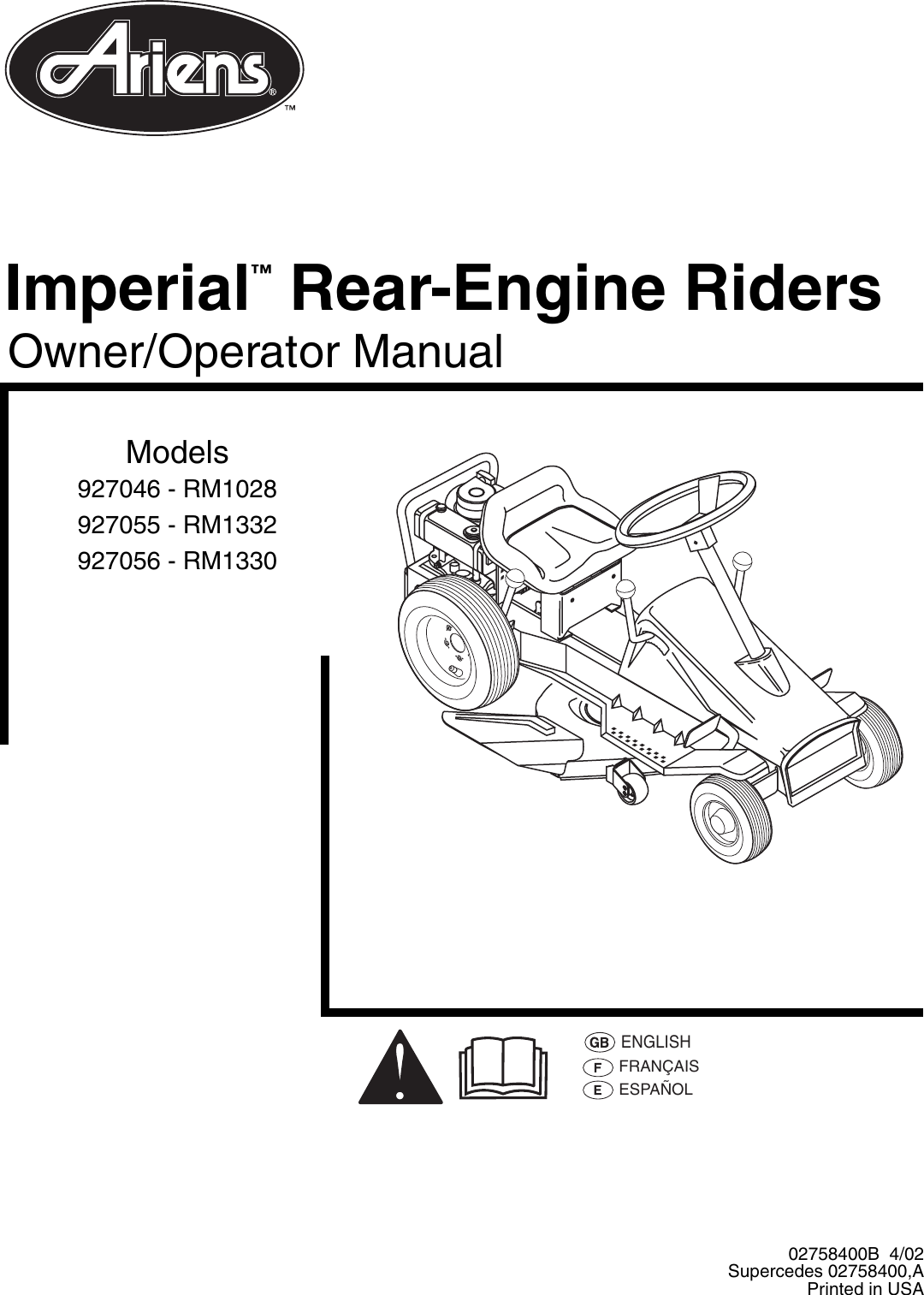 Ariens RM1330 Lawn Tractor