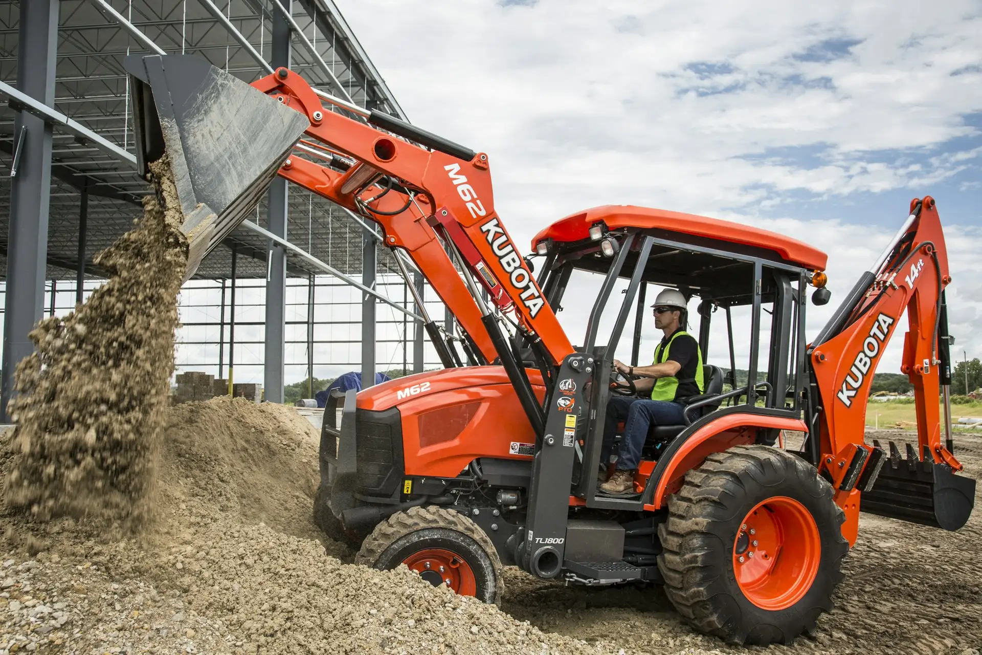 Kubota M62 Backhoe Loader