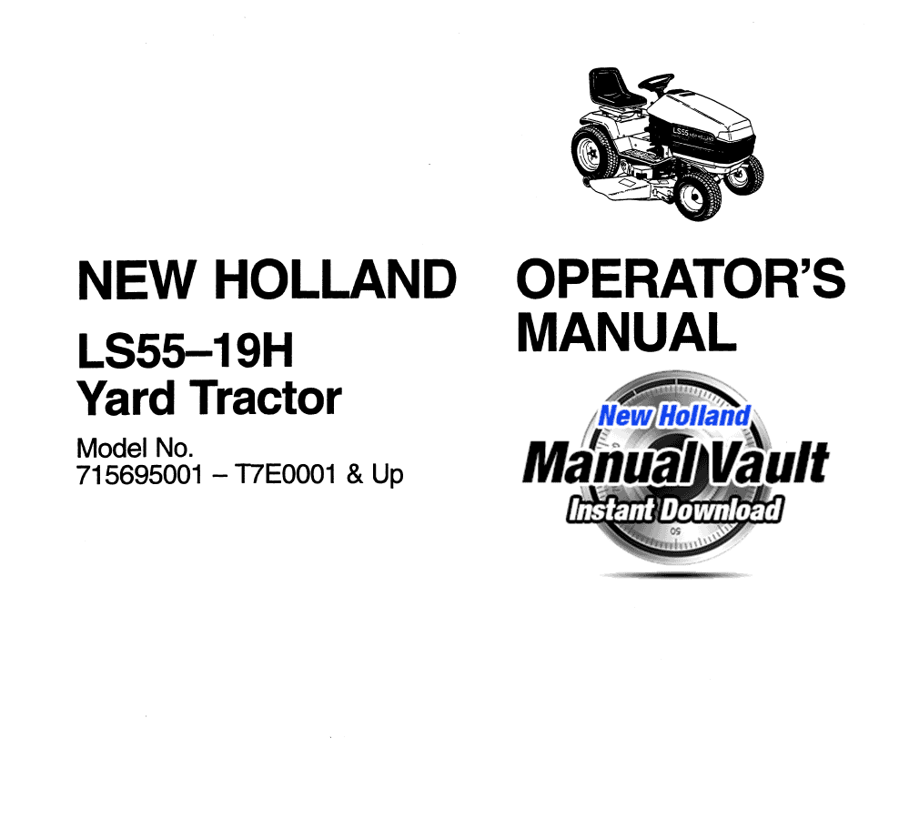New Holland LS55 9863219 Lawn Tractor