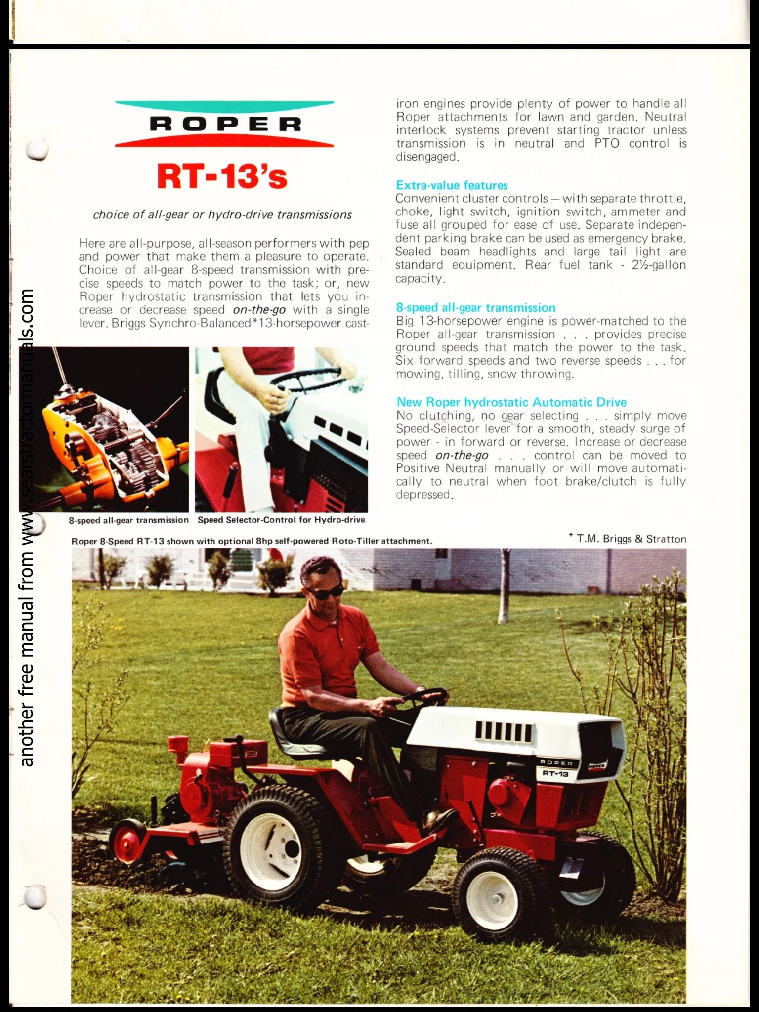 Roper K521 Sprint Lawn Tractor