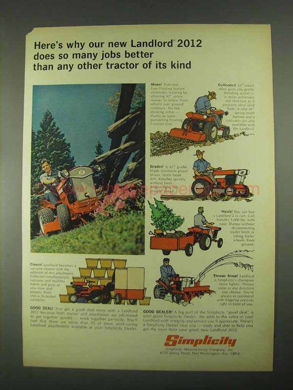 Simplicity Landlord 2012 Lawn Tractor