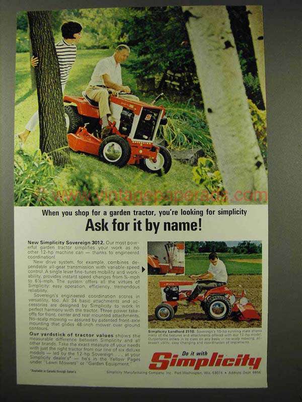 Simplicity Landlord 2110 Lawn Tractor
