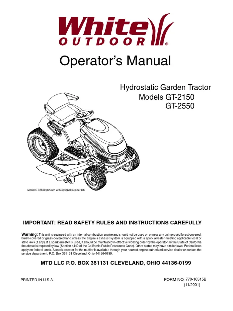 White LT 2150 Lawn Tractor